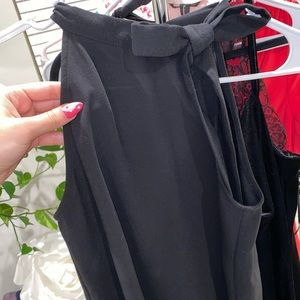 Ann Taylor petite black bow shift dress